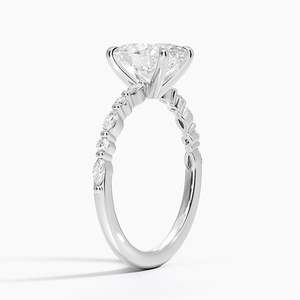 Anillo de Compromiso Delicado con Moissanita Solitaria Estilo Versalles, Chapado en Oro de 14K, Certificado GRA, Engaste de Garras, para Boda y Aniversario - Product Image 6