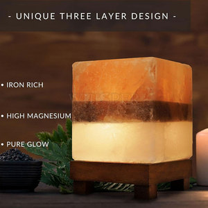 Modern Design Carved Himalayan <b>Cube</b> Salt Lamp Natural <b>Light</b> High Quality Top A+ Grade Decor Piece - Product Image 3