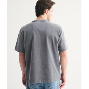 T-shirt vintage délavé personnalisé pour homme, col rond, en coton, coupe décontractée, streetwear, manches courtes, vente en gros OEM ODM - Product Image 3