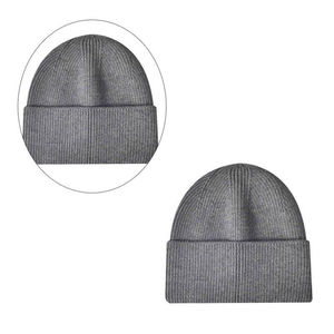 Unisex Solid Color Acrylic <b>Beanie</b> <b>Hat</b> Knit Winter Cap Casual Style for Adults 56-58CM Head Circumference - Product Image 2
