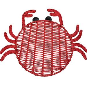 Salvamanteles trenzado hecho a mano con fibra de bambú 100% y yute, antideslizante, ecológico, con diseño de plantas, de 14 pulgadas. - Product Image 2