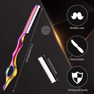 Hair Styling Razor Hair Thinning Comb Hair Texturizing Cutting Razor Comb with Replacement Stainless Steel Razors for - Product Image 3