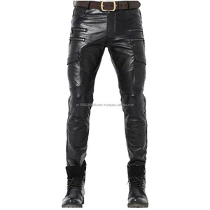 High Quality Motorbike Pants Men Moto Buffalo Leather Protective Gear Riding Motocross Pants Touring Motorbike <b>Trousers</b> - Product Image 1