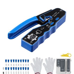 ชุดเครื่องมือเข้าหัวสาย RJ45 พร้อมหัวต่อเหล็ก 20 ชิ้น สำหรับงาน DIY ระดับ Cat5e/Cat6/Cat6a ใช้กับปลั๊กโมดูลาร์ 8P8C - Product Image 1