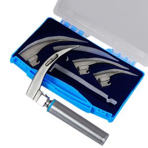 Fiber <b>Optic</b> Stainless Steel Manual Laryngoscope Set Dental Surgical <b>Instrument</b> Kit Medic <b>instruments</b> German stainless steel CE - Product Image 4