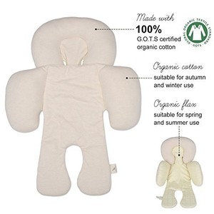 Coussin de siège pour bébé 100% coton, luxueux et doux, pour poussette et siège auto, facile à ranger et à nettoyer, confort moelleux et douillet pour nouveau-né - Product Image 2