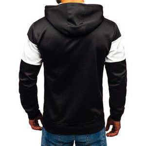 Sweat à capuche personnalisé pour homme, 100% coton molletonné, coupe classique, 350g, bicolore, brodé, pull-over, printemps, sport, décontracté, hip-hop, streetwear - Product Image 5