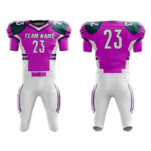 Ensemble d'uniformes de football américain en maille épaisse, tissu durable, haut à séchage rapide et bas rembourré - Product Image 4