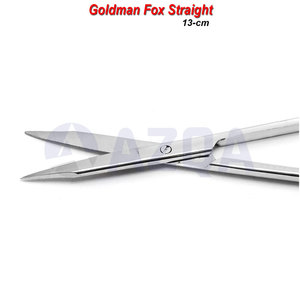 Ensemble de 3 ciseaux Goldman Fox en acier inoxydable, droits, courbes et doublement courbes, pour tissus dentaires et chirurgicaux - Product Image 5
