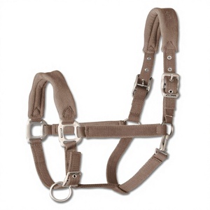 Harnais en cuir rembourré vert avec corde, réglable en nylon PP et ferrures métalliques pour usage équestre - Product Image 4