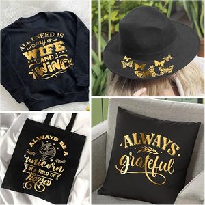 Rotolo di vinile HTV metallizzato ROG 12 pollici x 5 piedi, vinile cromato oro a trasferimento termico facile da tagliare per decorazioni fai da te e rifiniture con termopressa - Product Image 2