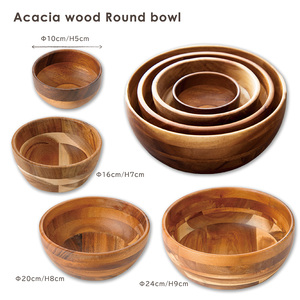 MANYO Durable Acacia Wood Natural Design Serving Bowls with Smooth Texture for Home & Interior Decor-Eco-Friendly Bulk Supply - Product Image 6