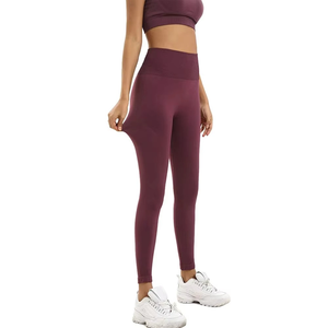 <b>Women</b> 2 Piece Yoga Set Solid Color Racerback <b>Crop</b> Top High Waist Full Length <b>Leggings</b> Seamless Stretch Workout Outfit - Product Image 2