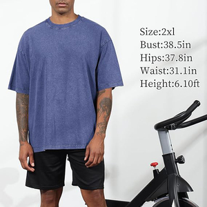 เสื้อยืดโอเวอร์ไซส์ผู้ชาย ผ้าเจอร์ซีย์คอตตอน 100% คอกลม แขนสั้น สไตล์สตรีทแวร์ โลโก้ด้านหน้า สีพื้น ผ้าแห้งเร็ว น้ำหนัก 300 กรัม - Product Image 3