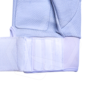 Guante de Bateo de Béisbol de Cuero Sintético Blanco y Azul Claro, Soporte Perfecto para la Muñeca, Cierre de Gancho y Bucle, Equipo de Entrenamiento para Adultos, Premium - Product Image 5