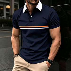 Camisetas Polo Slim Fit para Hombre, Blancas y Negras, Manga Corta, Cuello con Botones, Algodón y Poliéster, Casuales, de Verano, Clásicas, Premium - Product Image 1