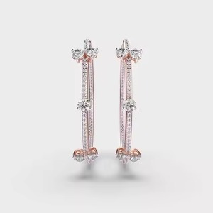 New Luxury Manufactured Moissanite Diamond <b>Earrings</b> for Women Certified Brilliant Round Cut Sustainable Fine Available For Sale - Product Image 2