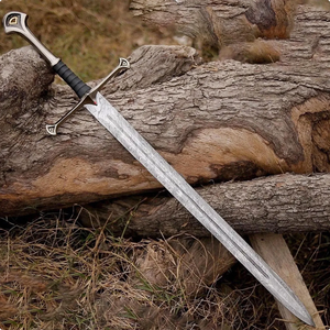 Épée viking polie à la main en acier Damas, réplique de style nordique médiéval pour collectionneur, cadeau de Saint-Valentin et de Noël pour lui - Product Image 6