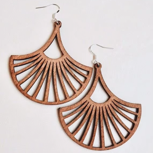 Pendientes de Madera Bordados a Mano de la India, Ecológicos, de Lujo, Personalizables, para Regalo, Fiesta, Ángel, Mujeres, Niñas - Product Image 1