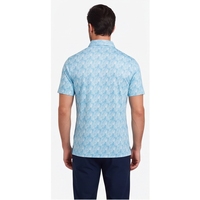 Chemise décontractée pour homme, bleu clair, imprimée, à manches courtes, tricotée, avec poche, infroissable, respirante, coupe classique