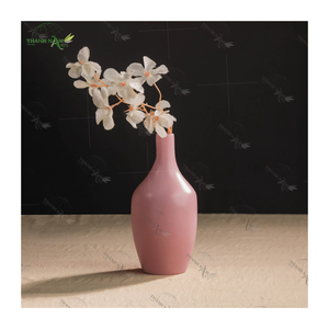 New Arrival Handcrafted Natural <b>Lacquer</b> Bamboo Vase Colorful Home Decorative Modern Coiled Design Sustainable Customizable - Product Image 2