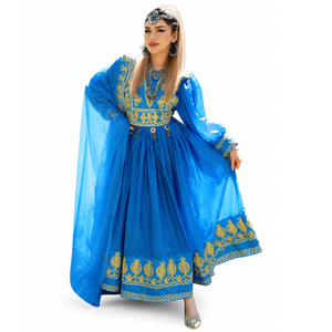 Nuevo Vestido Afgano de Terciopelo de Lujo para Mujer, con Bordado Intenso, Vestido Largo Tradicional Formal, Vestido Afgano Vintage - Product Image 1