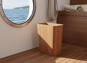 Poubelle en bois simple pour espaces intérieurs propres et bien organisés, idéale pour les zones d'étude et le stockage de déchets secs en intérieur, provenant d'Inde. - Product Image 3