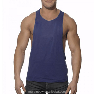 Camiseta sin Mangas de Punto de Algodón de Color Sólido, Transpirable y de Alta Calidad, Estilo Urbano, Cuello Redondo, Informal, Azul - Product Image 1