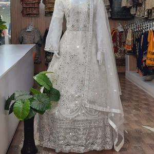 Robe de mariée Maxi en mousseline de soie, robe 3 pièces de dernière Collection, produit populaire 2022 - Product Image 1