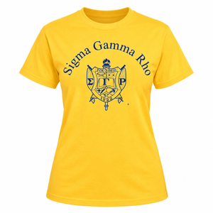 ซิกมาแกมมาโรโกลด์เสื้อยืดบลูเครสท์ 1922 กราฟิกพิมพ์ลายแขนสั้น O-Neck Greek Sorority Apparel Classic Casual Top - Product Image 3