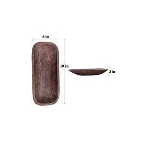 Handcrafted Vintage Large Wood <b>Dough</b> <b>Bowl</b> 19" Rustic Decorative Oval Wooden Tray Table Centerpiece Wholesale Home Decor <b>Bowls</b> - Product Image 1
