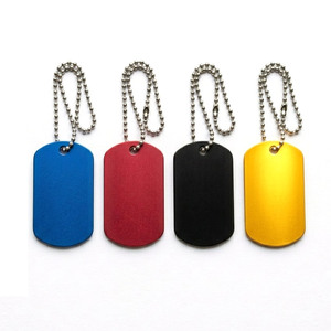 bulk cheap logo engraved laserable <b>custom</b> metal adonised aluminium <b>dog</b> <b>tag</b> - Product Image 3