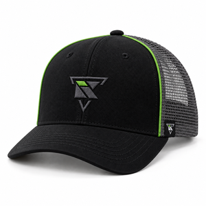 Casquette de camionneur personnalisée avec dos en maille, panneau avant en tissu coton, fermeture à pression réglable, légère, respirante, pour activités de plein air, OEM - Product Image 1