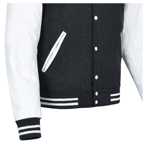 Chaqueta Varsity de Béisbol para Hombre con Logotipo Personalizado Bordado en la Parte Delantera, Gruesa, para Otoño e Invierno, con Botones - Product Image 4