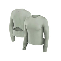 T-shirt de sport pour femme à manches longues, respirant, confortable et ajusté, idéal pour la course à pied et la gym