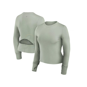 Camiseta Deportiva de Manga Larga para Mujer, Ajustada, Transpirable y Cómoda, de Alta Intensidad, para Correr y Gimnasio - Product Image 3
