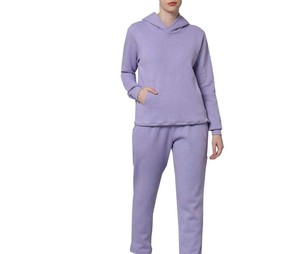 Custom <b>Women</b> Tracksuit Cotton Terry Cropped Zip Jacket And <b>Straight</b> <b>Leg</b> <b>Jogger</b> Set Modern Casual Streetwear Wear - Product Image 1