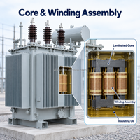 Transformateur extérieur sec et immergé dans l'huile 35 kV triphasé pour applications de sous-stations