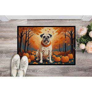 White Boxer Fall <b>Doormat</b> Non-Slip <b>Washable</b> Low Pile 24H X 36W Indoor and Outdoor Entryway Mat Front Door Rug - Product Image 2