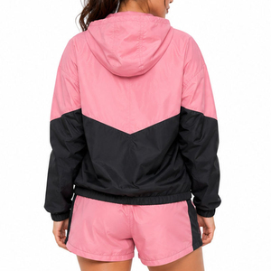 Reflective Vintage <b>Women</b> <b>Windbreaker</b> Short Sets Custom Printed Eco-friendly Ladies <b>Windbreaker</b> Summer 2 Piece Shorts Set - Product Image 2