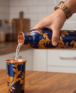Luxury Customized Printed <b>Copper</b> <b>Bottle</b> With Artistic Design Ideal For Gifting And Sustainable Living Choice - Product Image 4