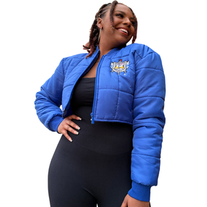 Blouson Bomber Court Personnalisé SGRHO pour Femme, Blouson Matelassé Brodé Sororité Grecque Sigma Gamma Rho, Vente en Gros Hiver Décontracté - Product Image 1