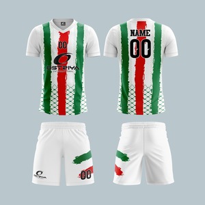 Professional Manufacturer Adult Soccer Uniform Set Anti-Bacterial Jersey and Shorts with Front Custom Logo Design Soccer Wear - Product Image 4