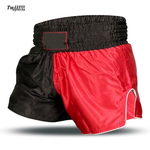 2025 nuevo diseño MMA pantalones cortos de gimnasio cintura alta cierre de cordón ligero de dos vías estiramiento entrepierna Panel elástico patrón sólido - Product Image 3