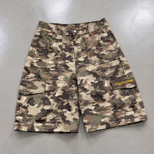 Shorts cargo en jean camouflage gris pour homme, multi-poches, avec passants de ceinture, taille mi-haute, 100 % coton, coupe droite ample, été hiver - Product Image 5