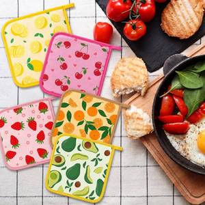 Moufles de four en coton imprimé avec doublure en coton – Gants de cuisine anti-brûlure résistants à la chaleur de qualité alimentaire pour micro-ondes et four - Product Image 5