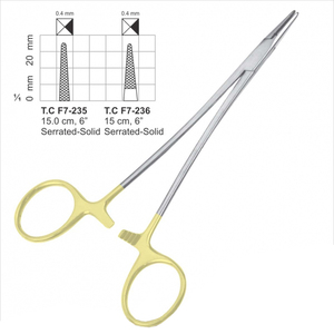 Ryder Manual Needle Holders TC Forceps Half Gold Plated German Stainless Steel <b>Tungsten</b> Carbide CE Certified High Quality - Product Image 4