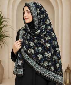 Hijab en coton respirant, écharpe en jersey, dupatta, garbasar, traditionnel, toutes saisons, pour femmes, usage quotidien - Product Image 1