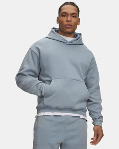 Sudadera con capucha y cremallera de corte regular estilo urbano, con ribete elástico, 100% algodón, estampado digital, transpirable, teñido liso. - Product Image 1