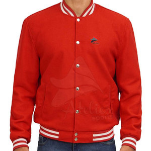 Top Trending <b>Red</b> Color Baseball Varsity Jacket Hot Selling Men <b>Glitter</b> Printed Baseball Varsity jacket Custom Hip Hop Varsity - Product Image 3
